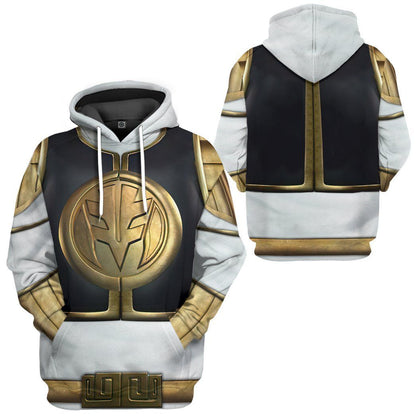 Mighty Morphin White Power Rangers - Cosplay Tshirt Hoodies Sweatshirt - Apparel