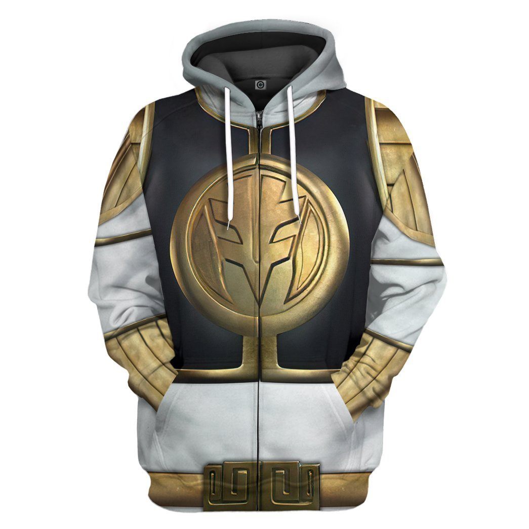 Mighty Morphin White Power Rangers - Cosplay Tshirt Hoodies Sweatshirt - Apparel
