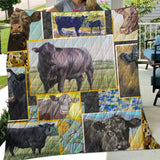 Angus cute print -Quilt - myfunfarm - clothing acceessories shoes for cow lovers, pig, horse, cat, sheep, dog, chicken, goat farmer
