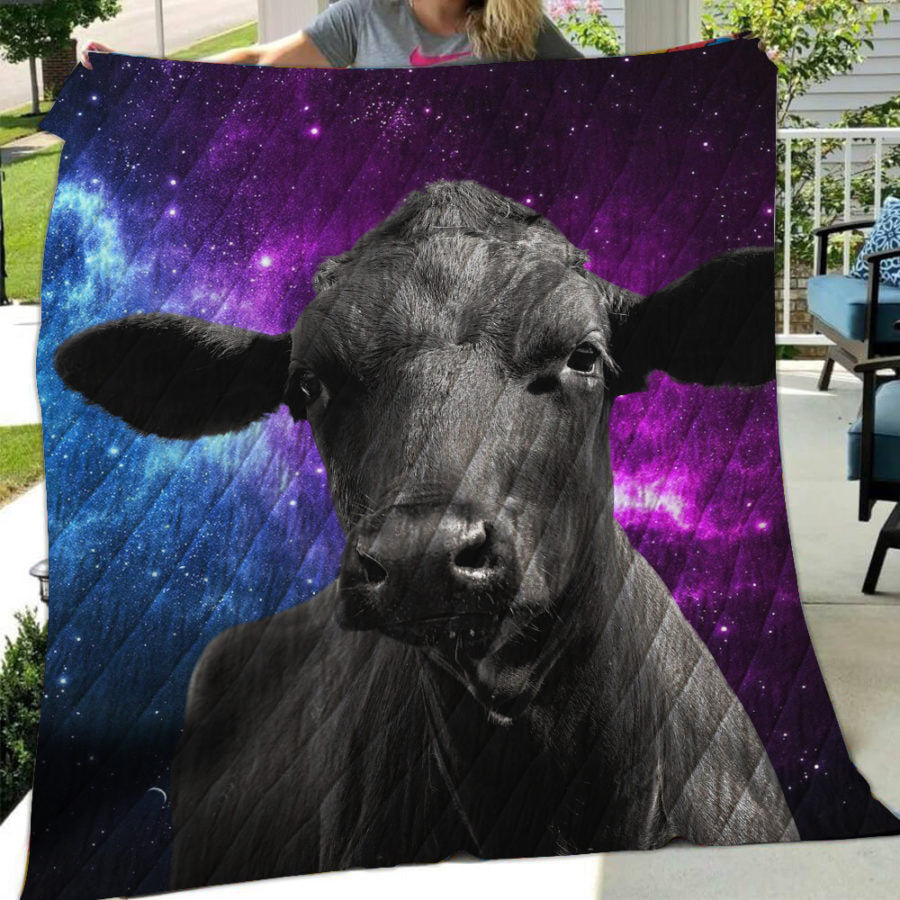 Black Angus cute print - Quilt - myfunfarm - clothing acceessories shoes for cow lovers, pig, horse, cat, sheep, dog, chicken, goat farmer