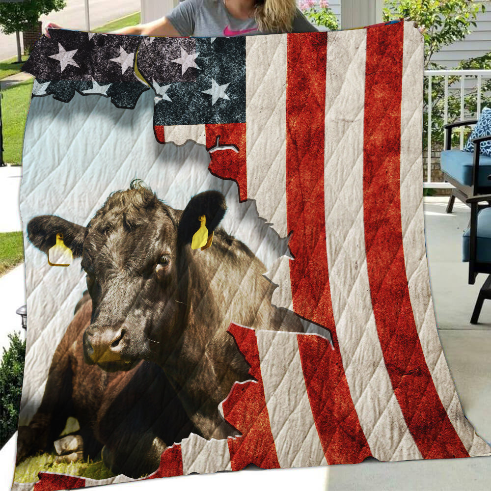 Black Angus USA -Quilt - myfunfarm - clothing acceessories shoes for cow lovers, pig, horse, cat, sheep, dog, chicken, goat farmer