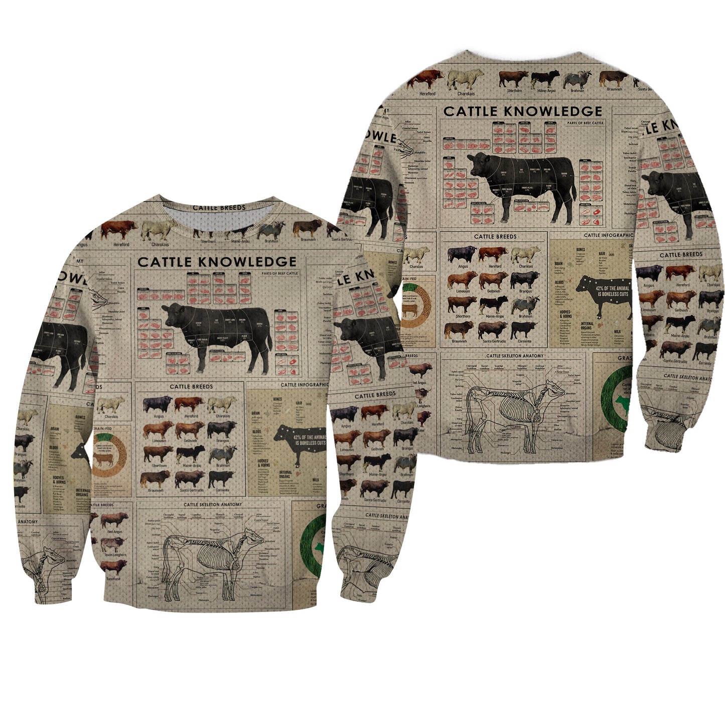 Cattle knowledge print 3d - cow lovers
