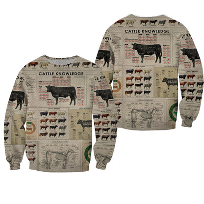 Cattle knowledge print 3d - cow lovers