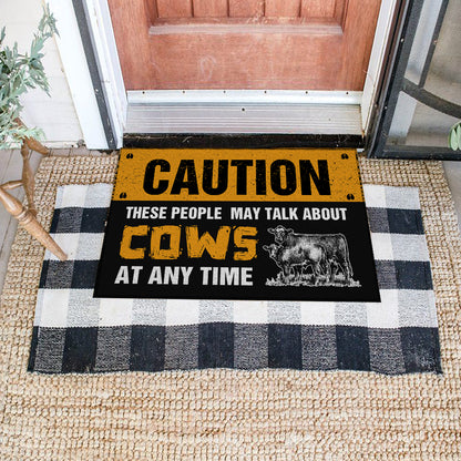 Caution these people may talk about cows at  any  time - Doormat - myfunfarm
