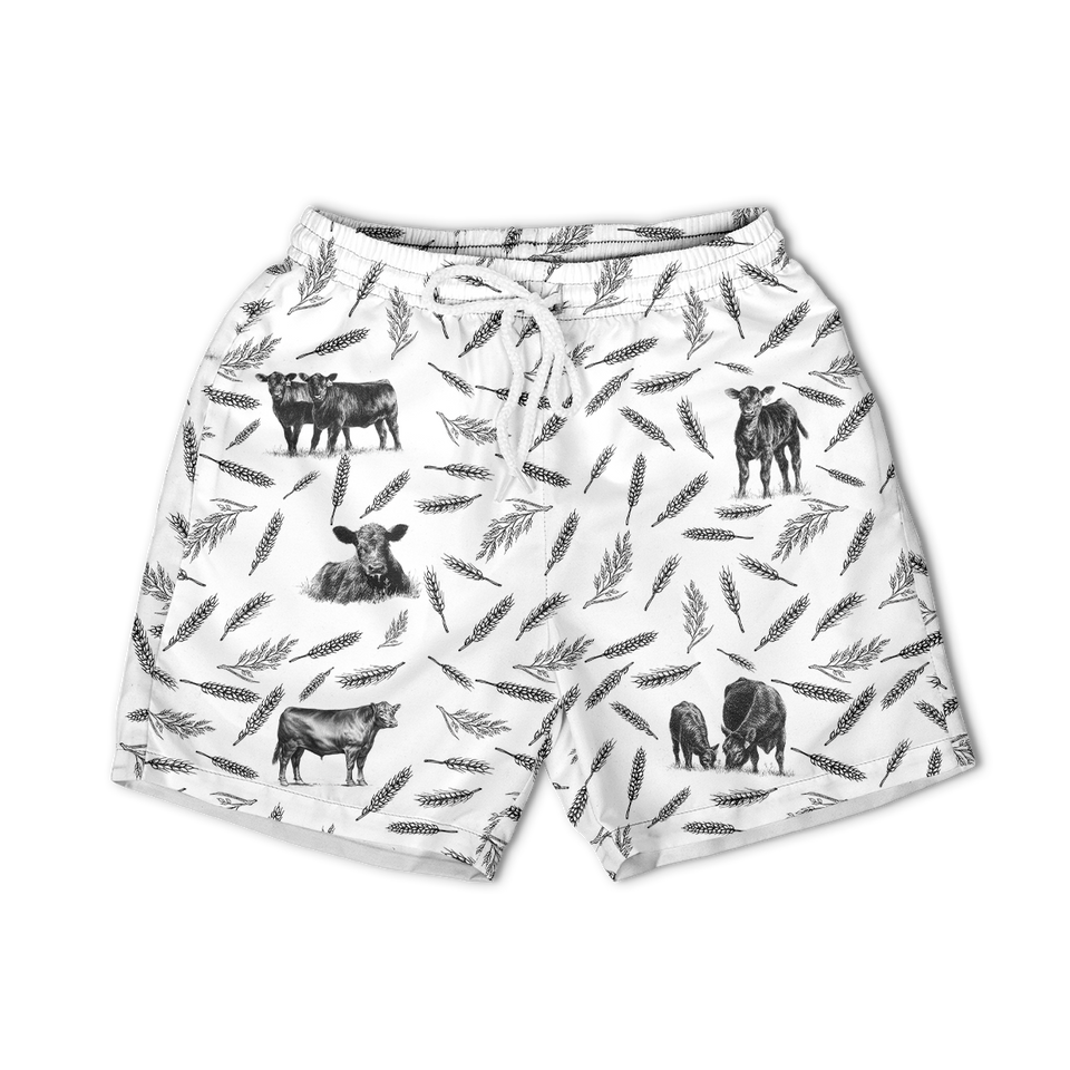 Cattle pattern black and white - Hawaiian Shirt and Shorts