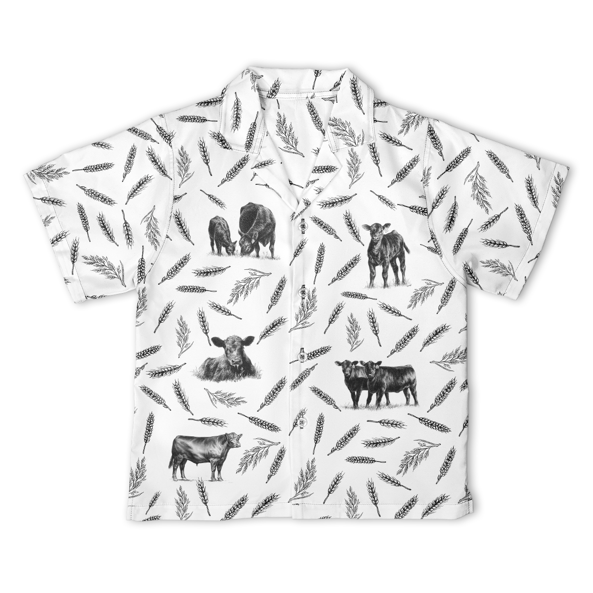 Cattle pattern - Hawaiian Shirt, Shorts for adult and youth - myfunfarm