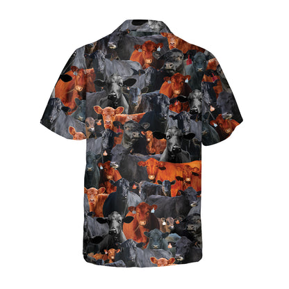 Angus Cattle pattern design - Hawaiian Shirt, Shorts for adult and youth