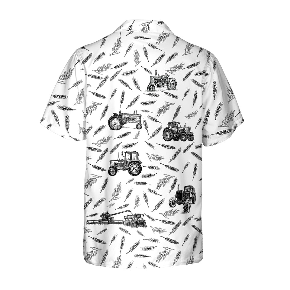 Tractor pattern - Hawaiian Shirt & Shorts