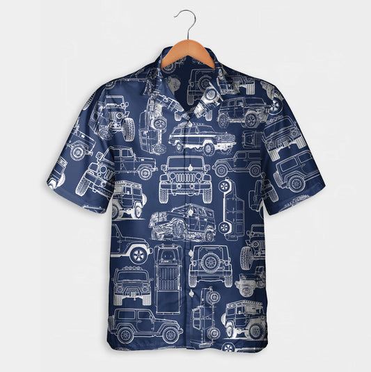 Jeep pattern - Hawaiian Shirt and Shorts - myfunfarm