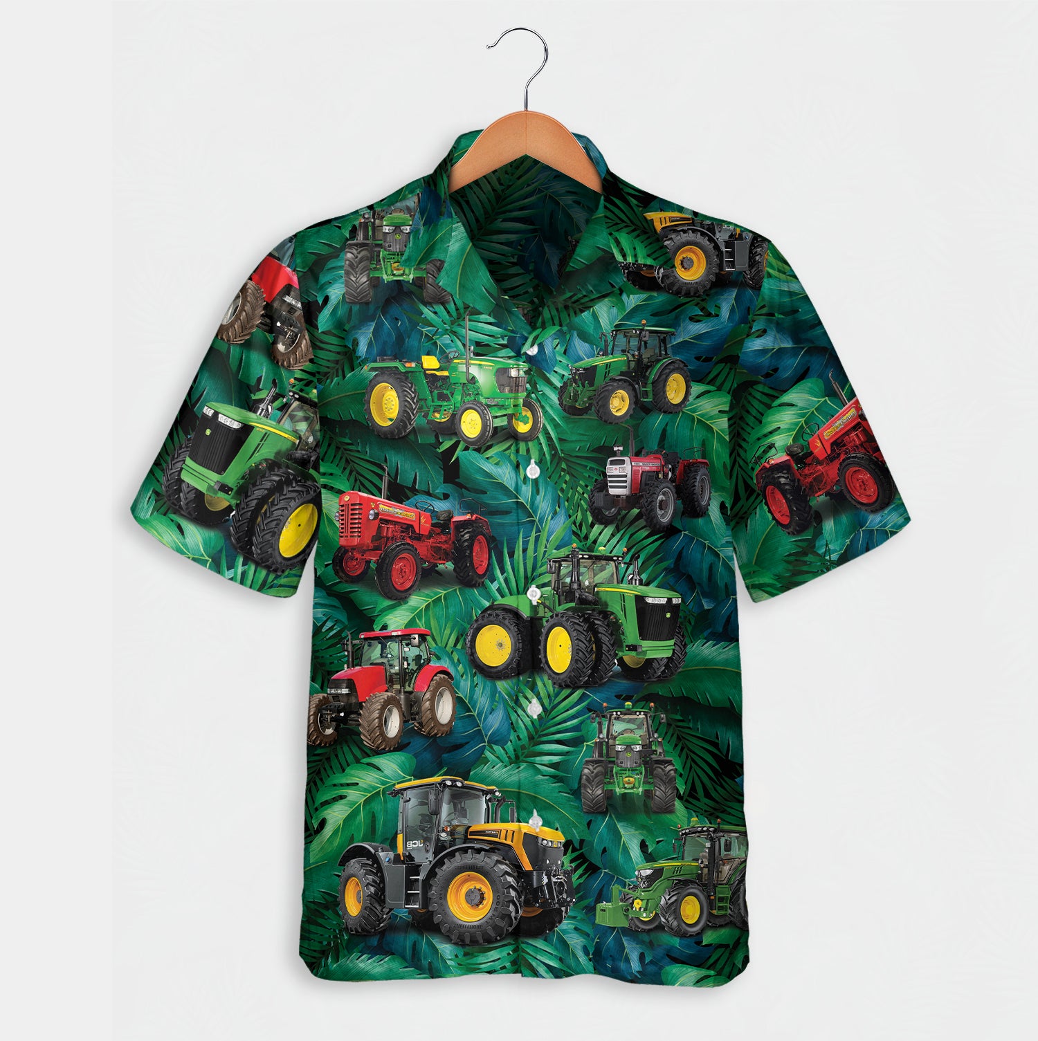 Tractor forest Pattern - Hawaiian Shirt, Shorts for adult and youth - myfunfarm