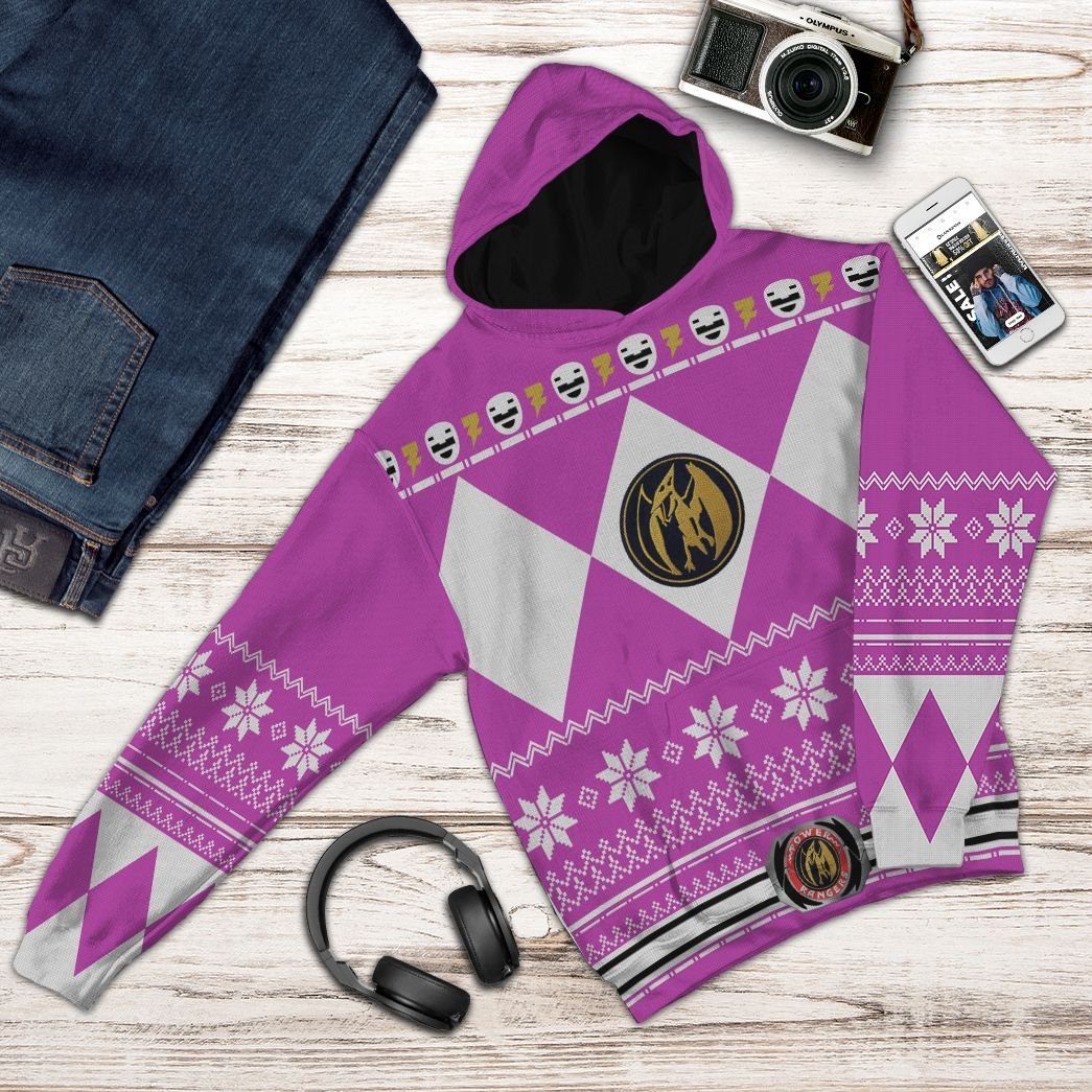 Pink Power Ranger - Cosplay Tshirt Hoodies Sweatshirt - Apparel
