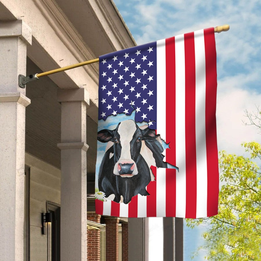 Flag cow print - USA - 4th July - myfunfarm
