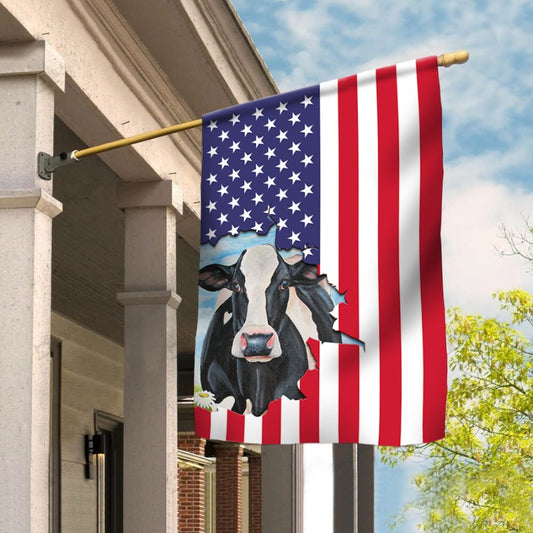 Flag cow print - USA - 4th July - myfunfarm