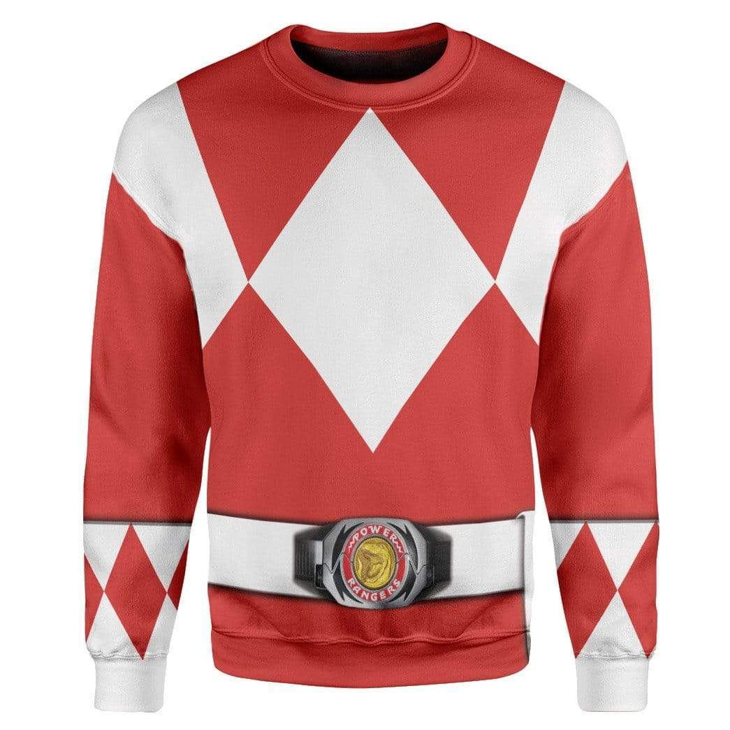 Red Power Ranger - Cosplay Tshirt Hoodies Sweatshirt - Apparel