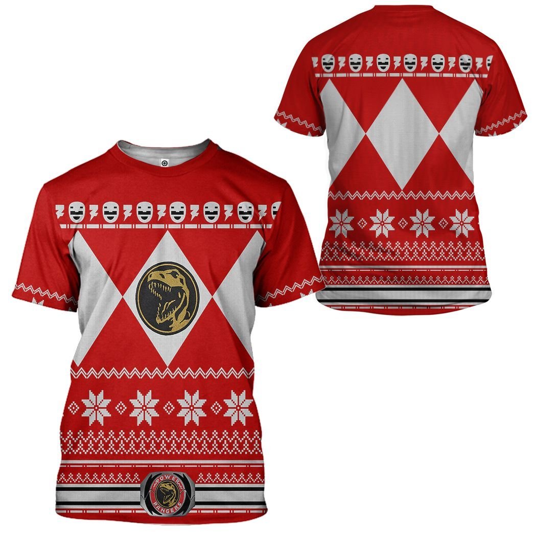 Red Power Ranger - Cosplay Tshirt Hoodies Sweatshirt - Apparel