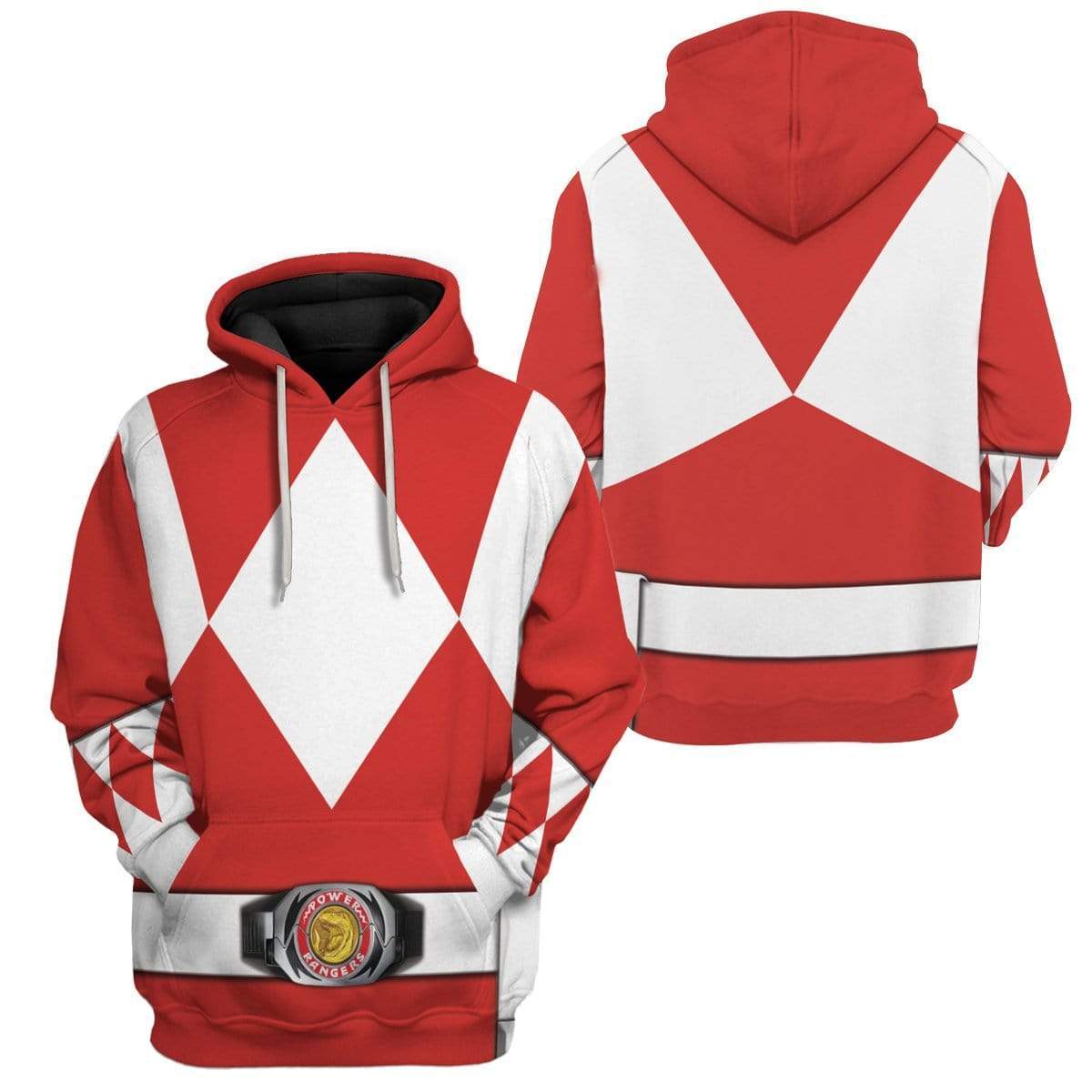 Red Power Ranger - Cosplay Tshirt Hoodies Sweatshirt - Apparel