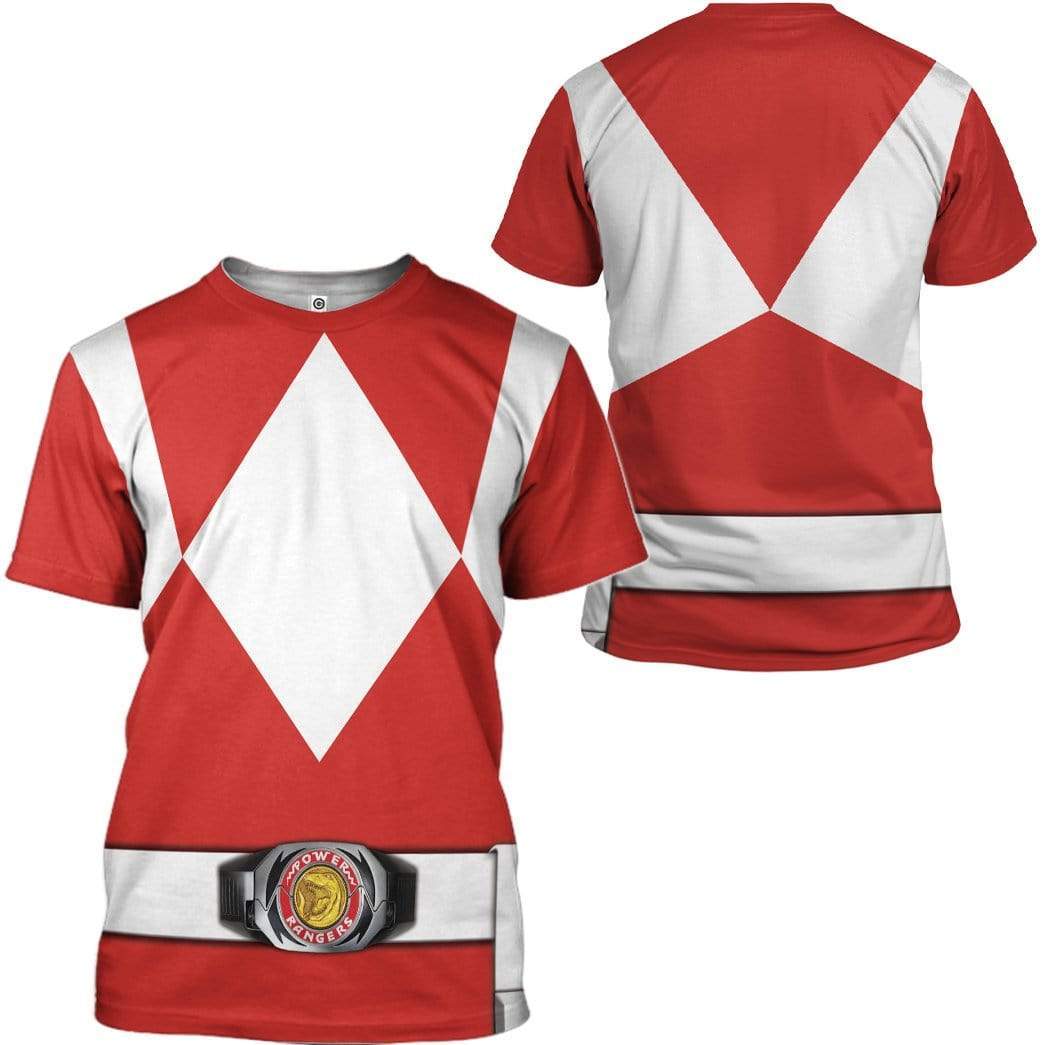Red Power Ranger - Cosplay Tshirt Hoodies Sweatshirt - Apparel