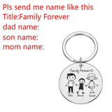Personalized Keychain Custom Name Engraved Family Love Cute
