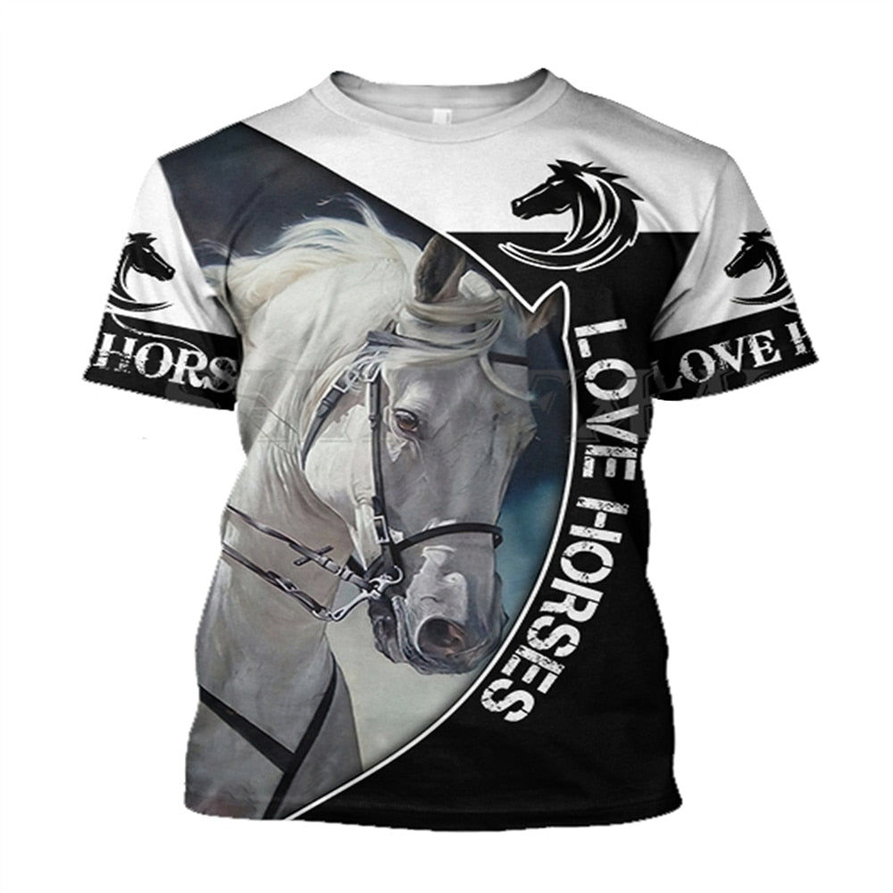 3D Printing Horse Unisex T-Shirt for Horse Lovers - myfunfarm