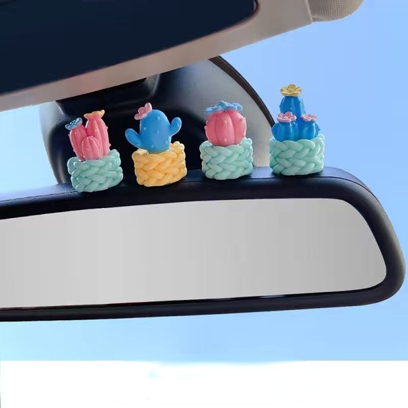 Resin Cartoon Little Cow Car Accessories Interior  Hanging Ornament Rear View Mirror - myfunfarm