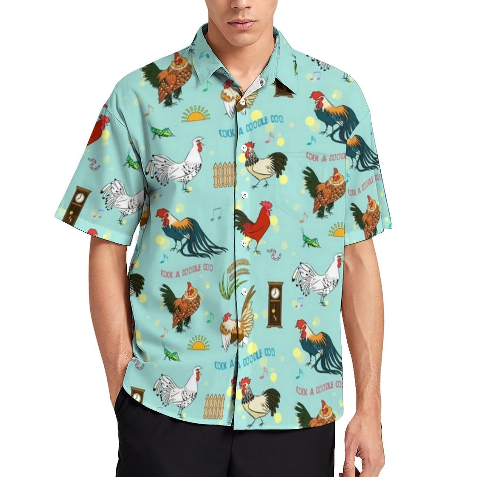 Chicken pattern Hawaiian Shirt - myfunfarm
