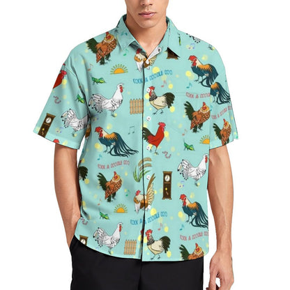 Chicken pattern Hawaiian Shirt - myfunfarm
