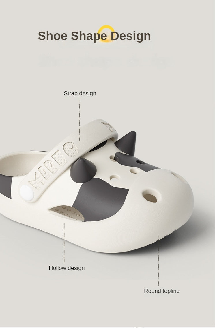Cow pattern Slippers Soft for Kid - myfunfarm