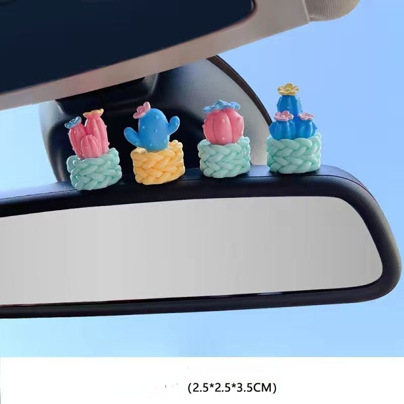 Resin Cartoon Little Cow Car Accessories Interior  Hanging Ornament Rear View Mirror - myfunfarm