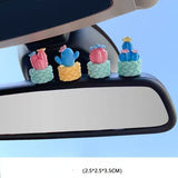 Resin Cartoon Little Cow Car Accessories Interior  Hanging Ornament Rear View Mirror