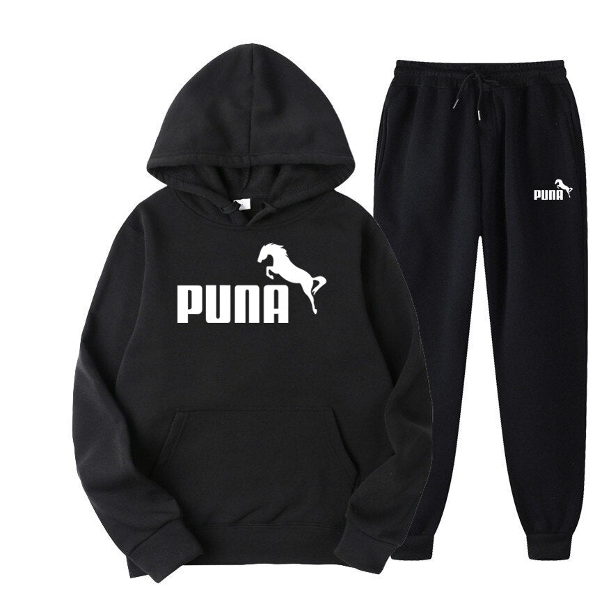 Fleece Hoodies and Pants Two Piece Sets Puna Horse - myfunfarm