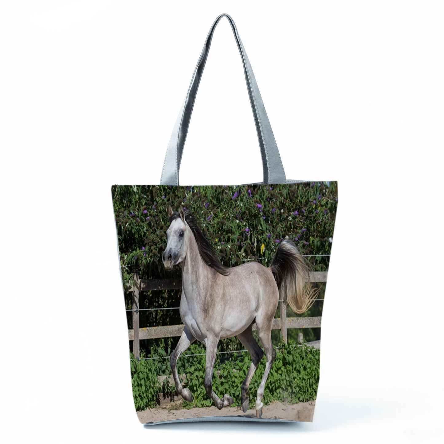 Watercolor Horse Print Shopping Tote bag - myfunfarm