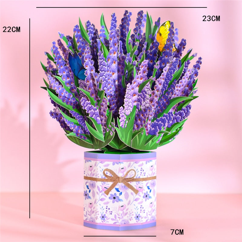3D Pop Up Mothers Day Cards Gifts Floral Bouquet - myfunfarm