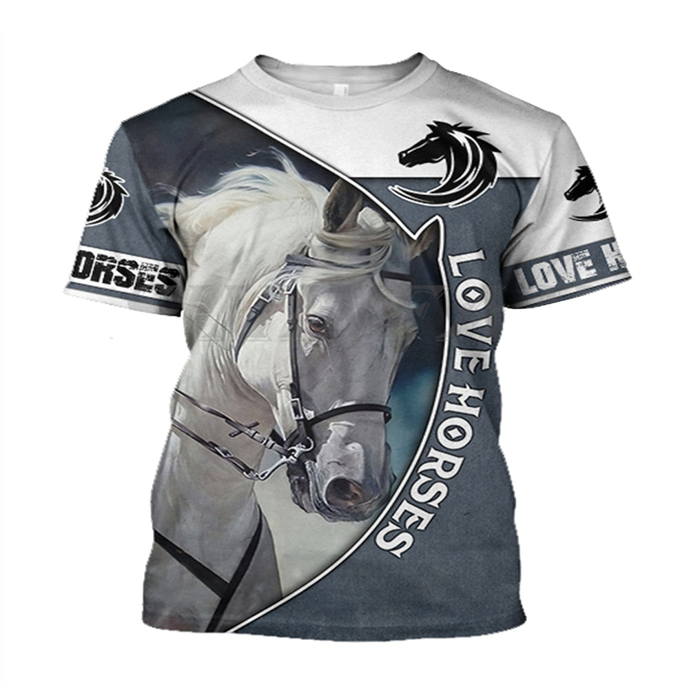 3D Printing Horse Unisex T-Shirt for Horse Lovers - myfunfarm