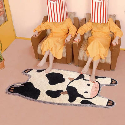 Cute Cow Bedroom Carpet Soft Plush Rug - myfunfarm