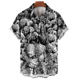 Horror Pattern Hawaiian Shirts Halloween