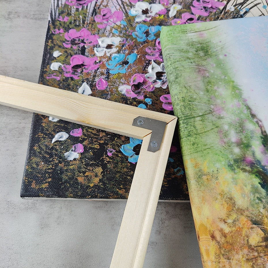 Solid Wood  Frame Kit DIY Stretcher Bars for Canvas Prints - myfunfarm