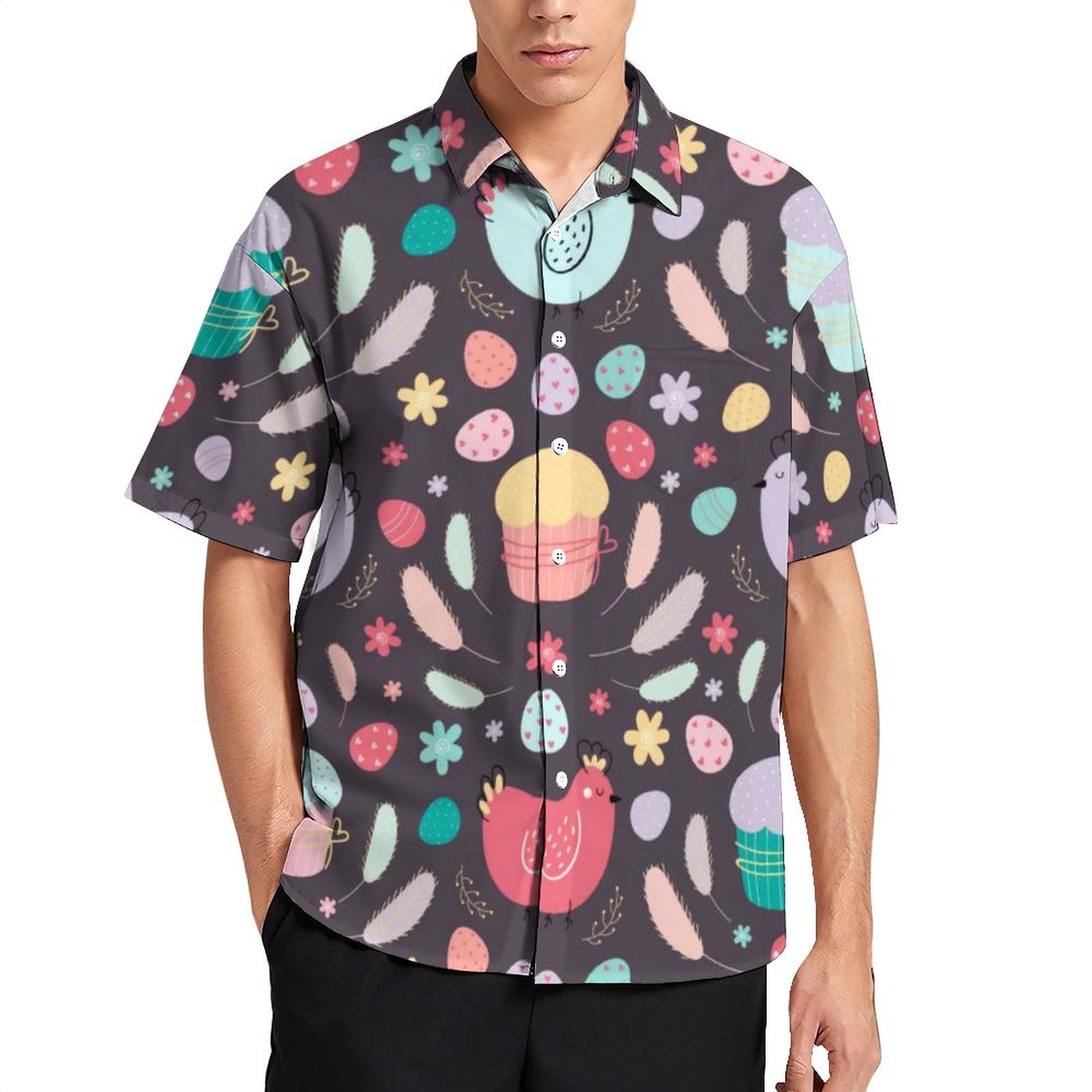Chicken pattern Hawaiian Shirt - myfunfarm