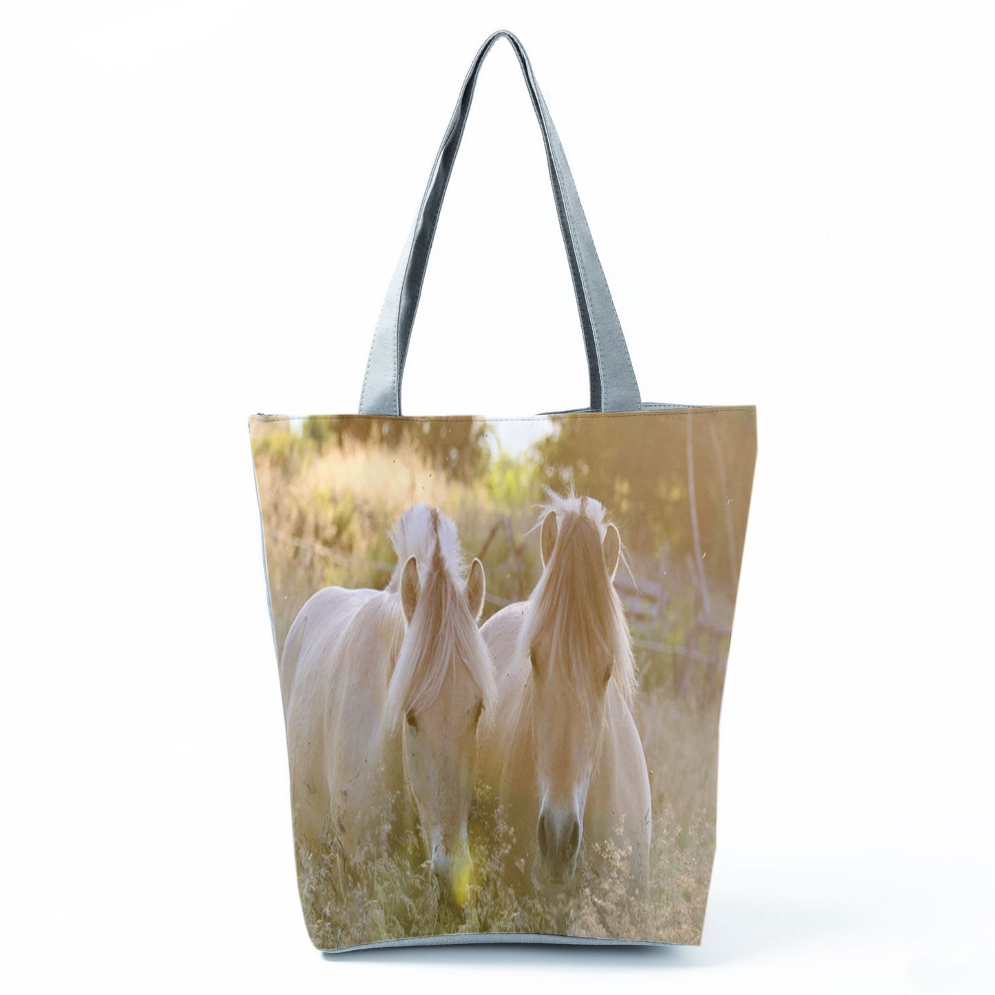 Watercolor Horse Print Shopping Tote bag - myfunfarm