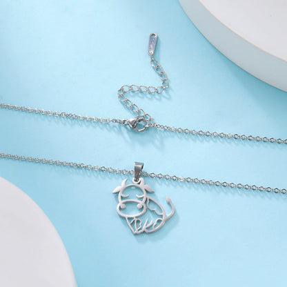 Cute Necklaces  Stainless Steel Pendant  Gift for Cow Lovers - myfunfarm