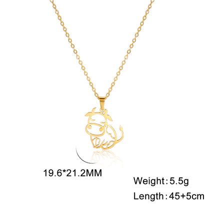 Cute Necklaces  Stainless Steel Pendant  Gift for Cow Lovers - myfunfarm