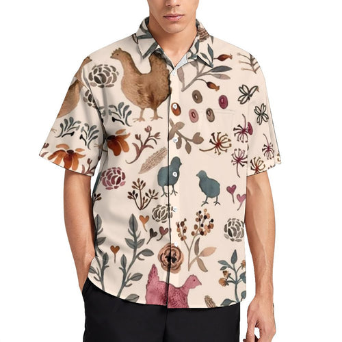 Chicken pattern Hawaiian Shirt