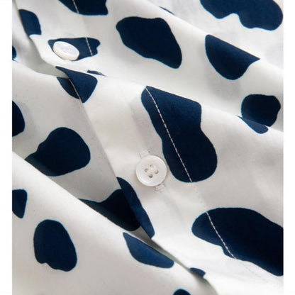 Cow pattern Blouses Sleeve Shirt  for  Women - myfunfarm