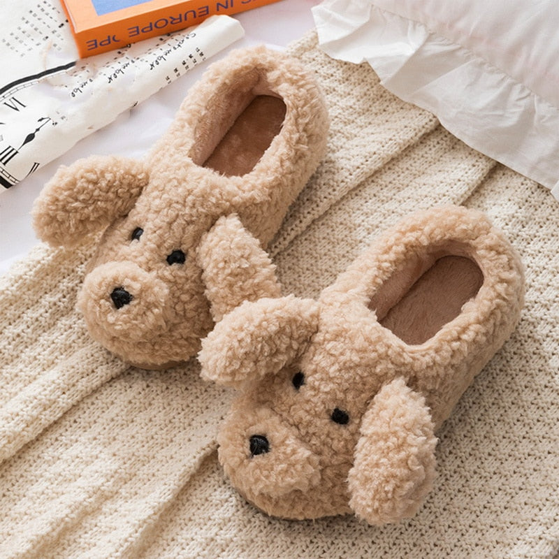Cute Cow House Slippers Warm Fluffy for Winter