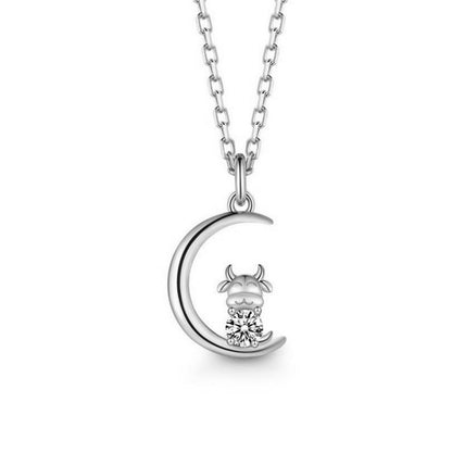 Cow Jewelry Pendant Necklace Accessories Lady Gift