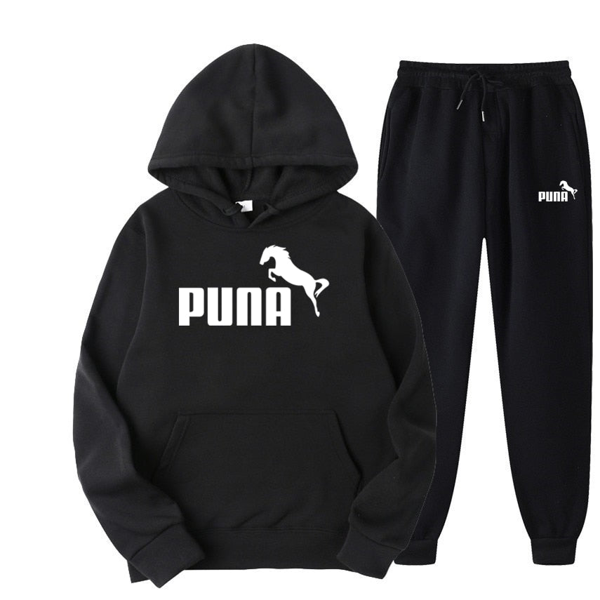 Fleece Hoodies and Pants Two Piece Sets Puna Horse - myfunfarm
