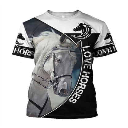 3D Printing Horse Unisex T-Shirt for Horse Lovers - myfunfarm