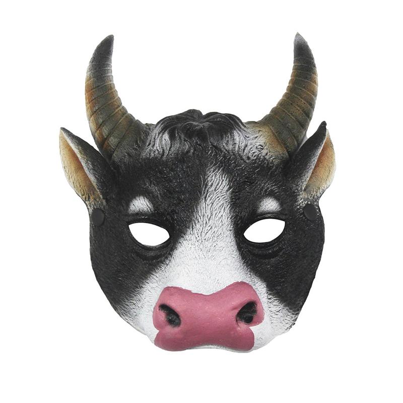 Face Cover Mask For Halloween Horror Scary Cow Head - myfunfarm