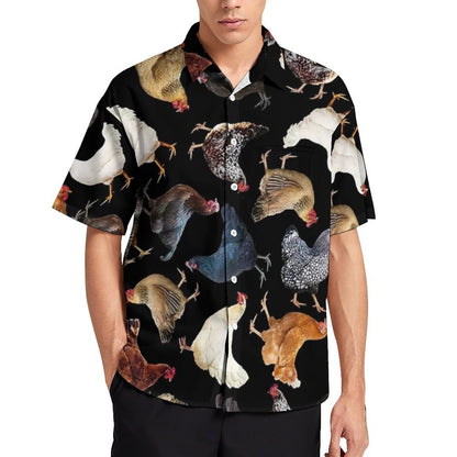Chicken pattern Hawaiian Shirt