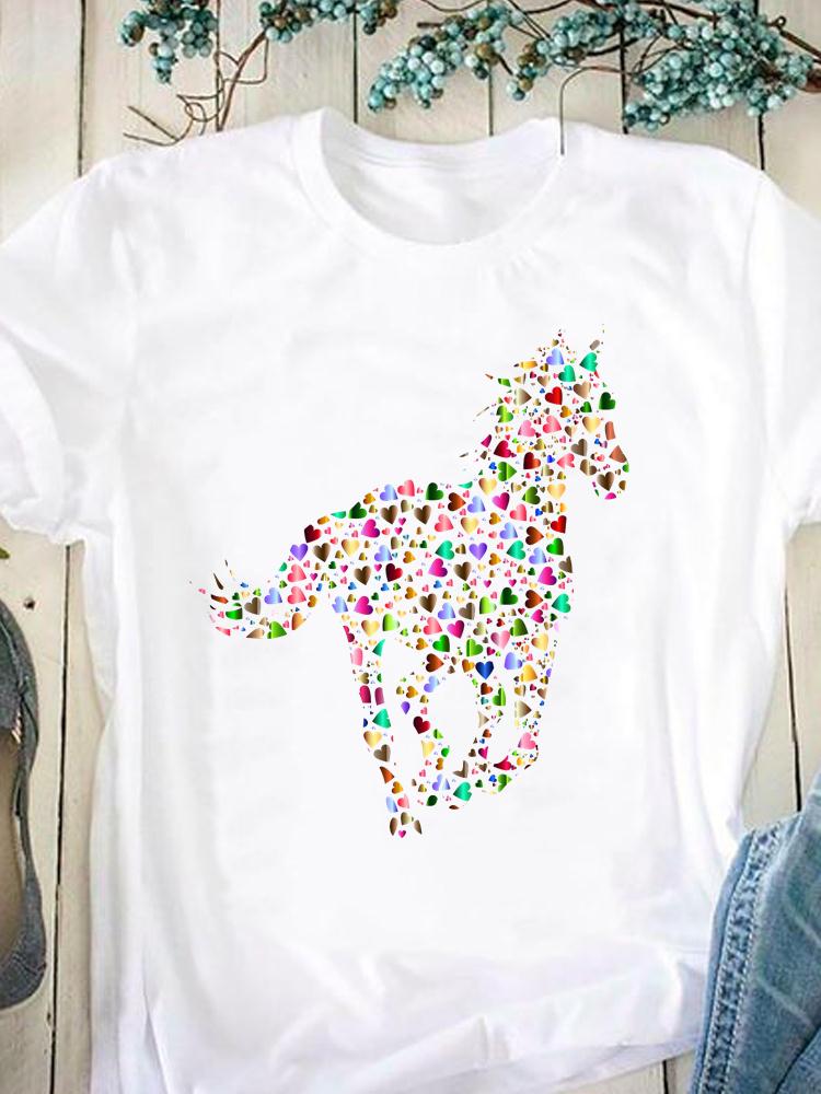 Just a girl who loves horses -Women T Shirt - myfunfarm