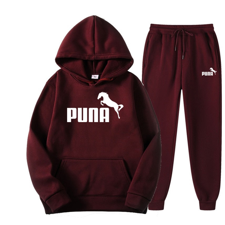 Fleece Hoodies and Pants Two Piece Sets Puna Horse - myfunfarm